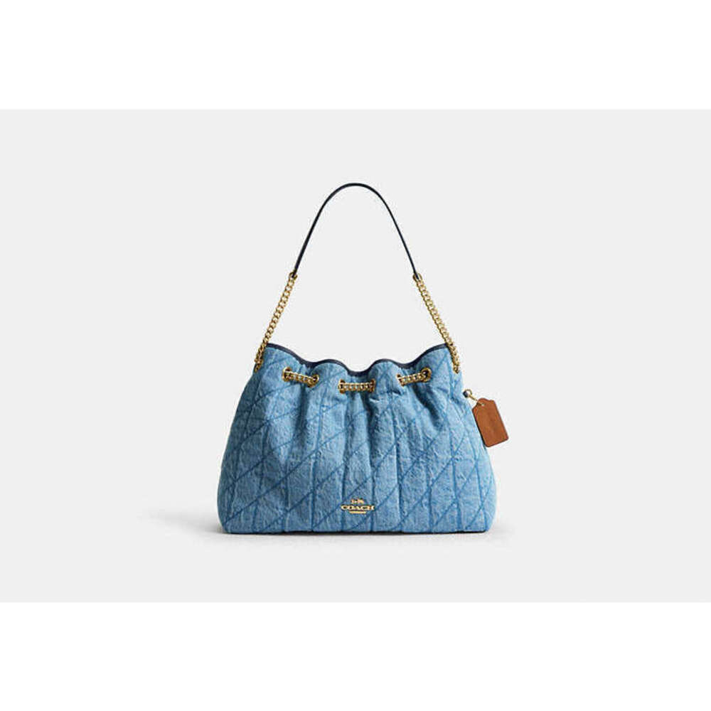 Evelyn Shoulder Bag In Regenerative Cotton With Quilting
